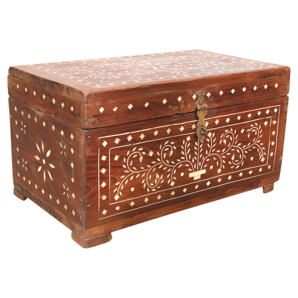 Anglo-Indian Bone Inlay Document Box