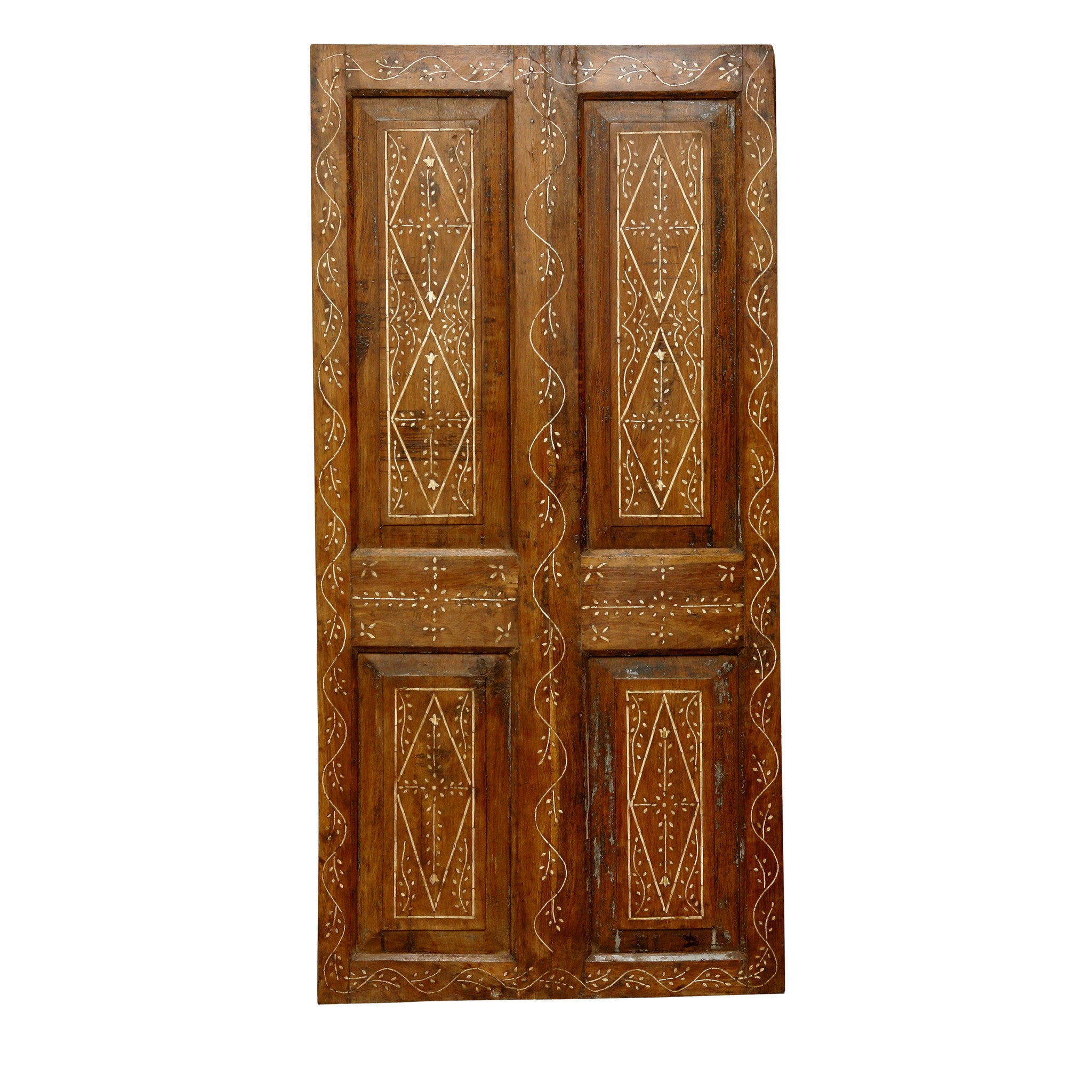 Vintage Anglo Bone Inlay Door
