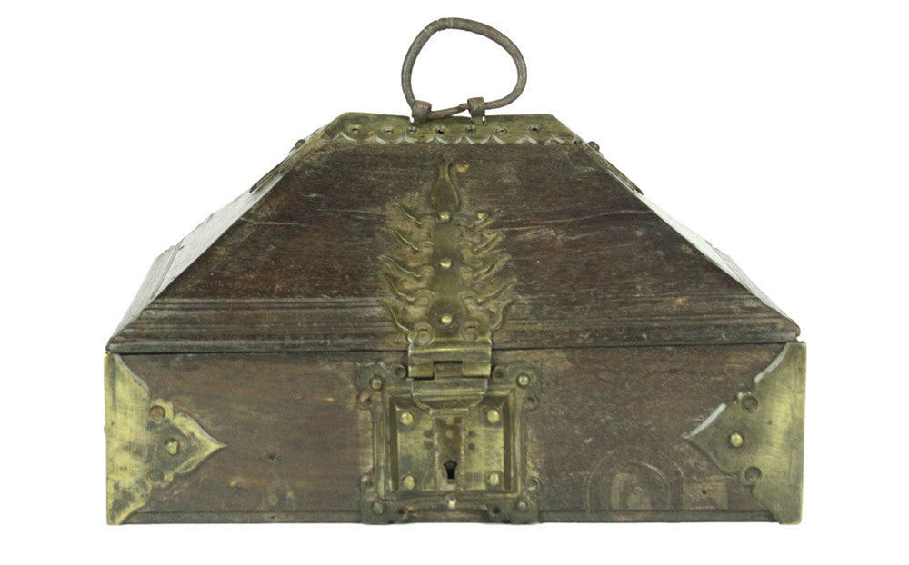 Anglo-Indian Brass & Wood Box