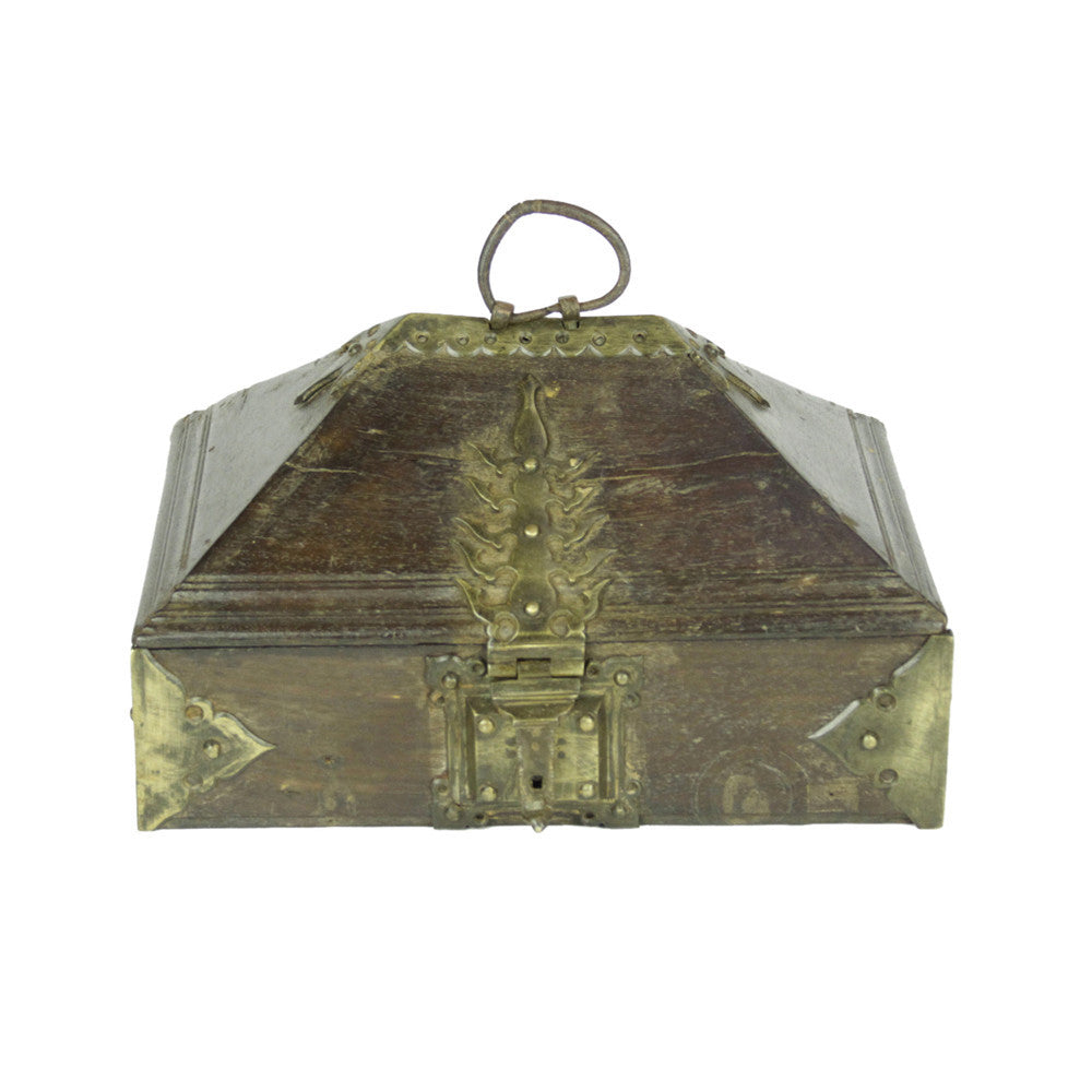 Anglo-Indian Brass & Wood Box