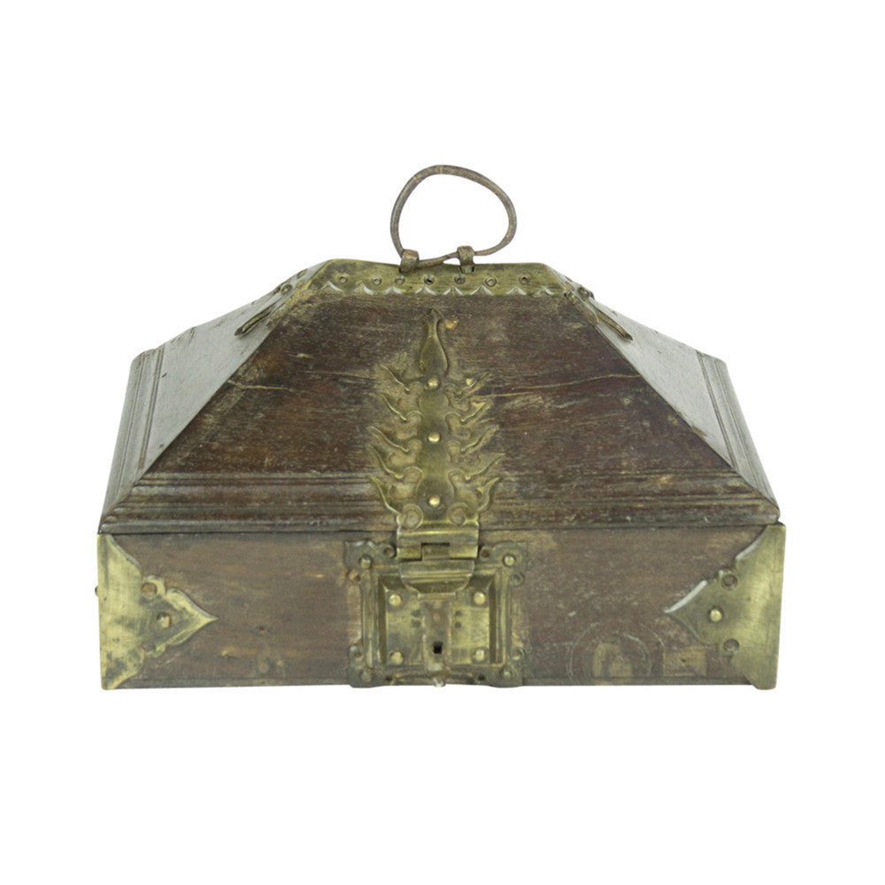 Anglo-Indian Brass & Wood Box