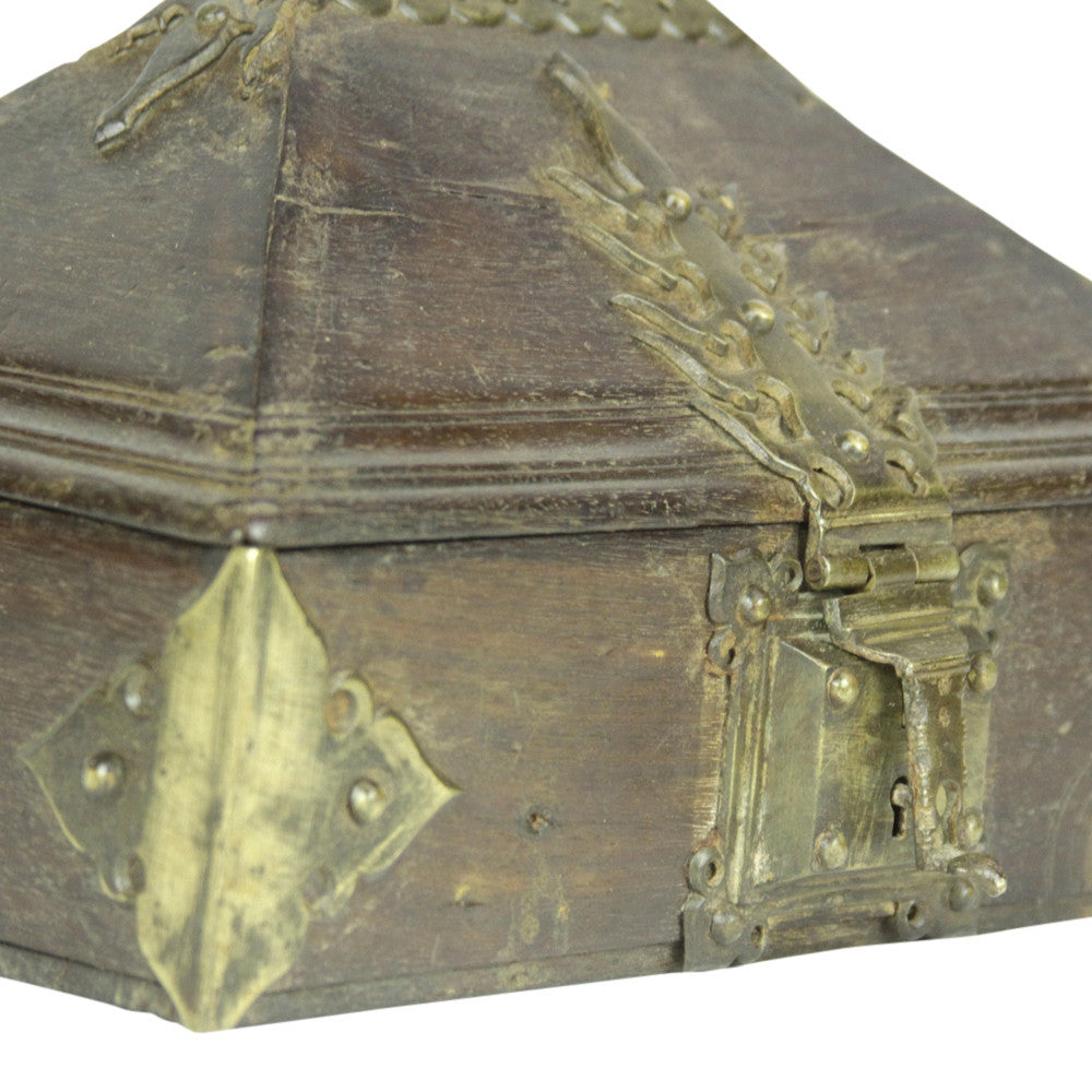 Anglo-Indian Brass & Wood Box