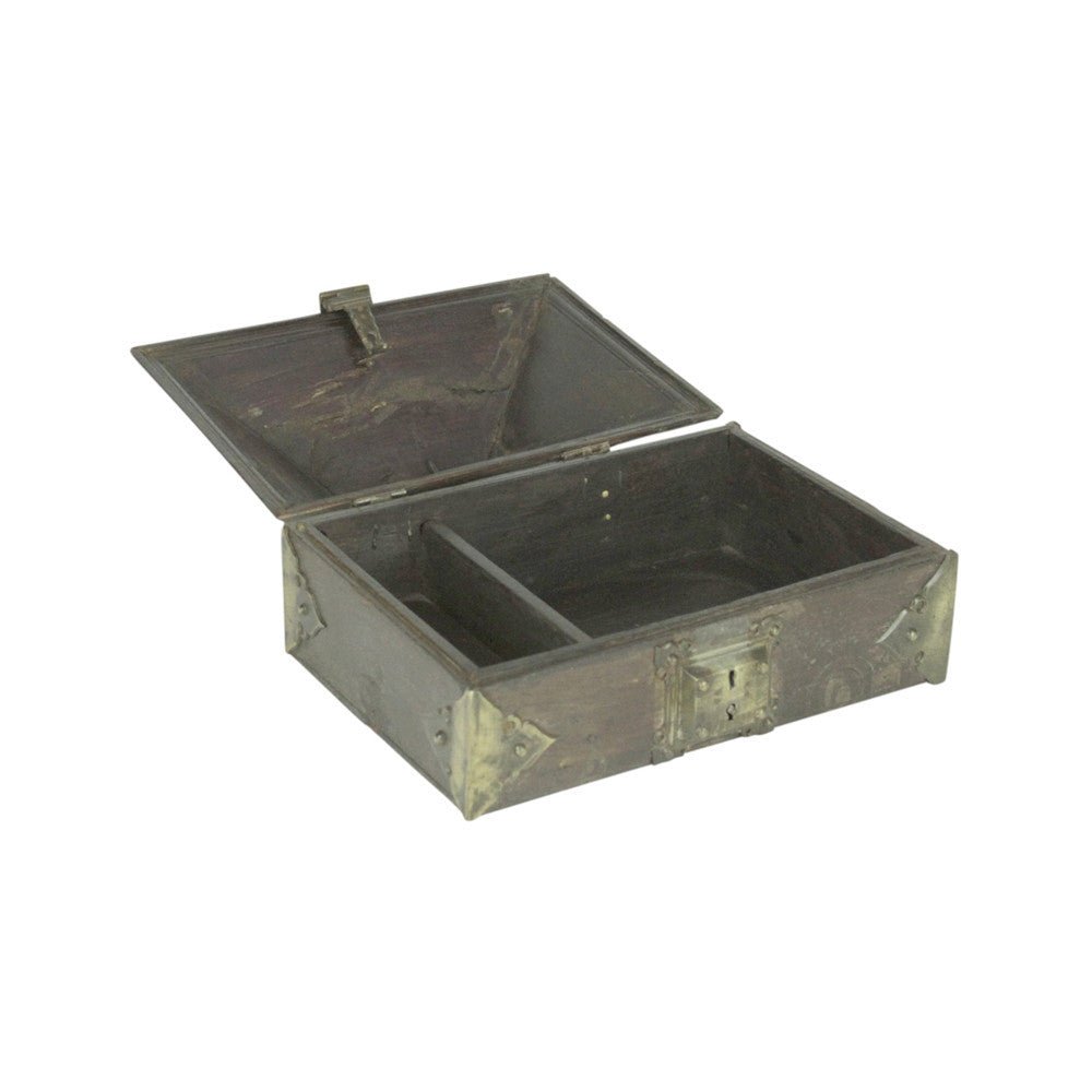 Anglo-Indian Brass & Wood Box