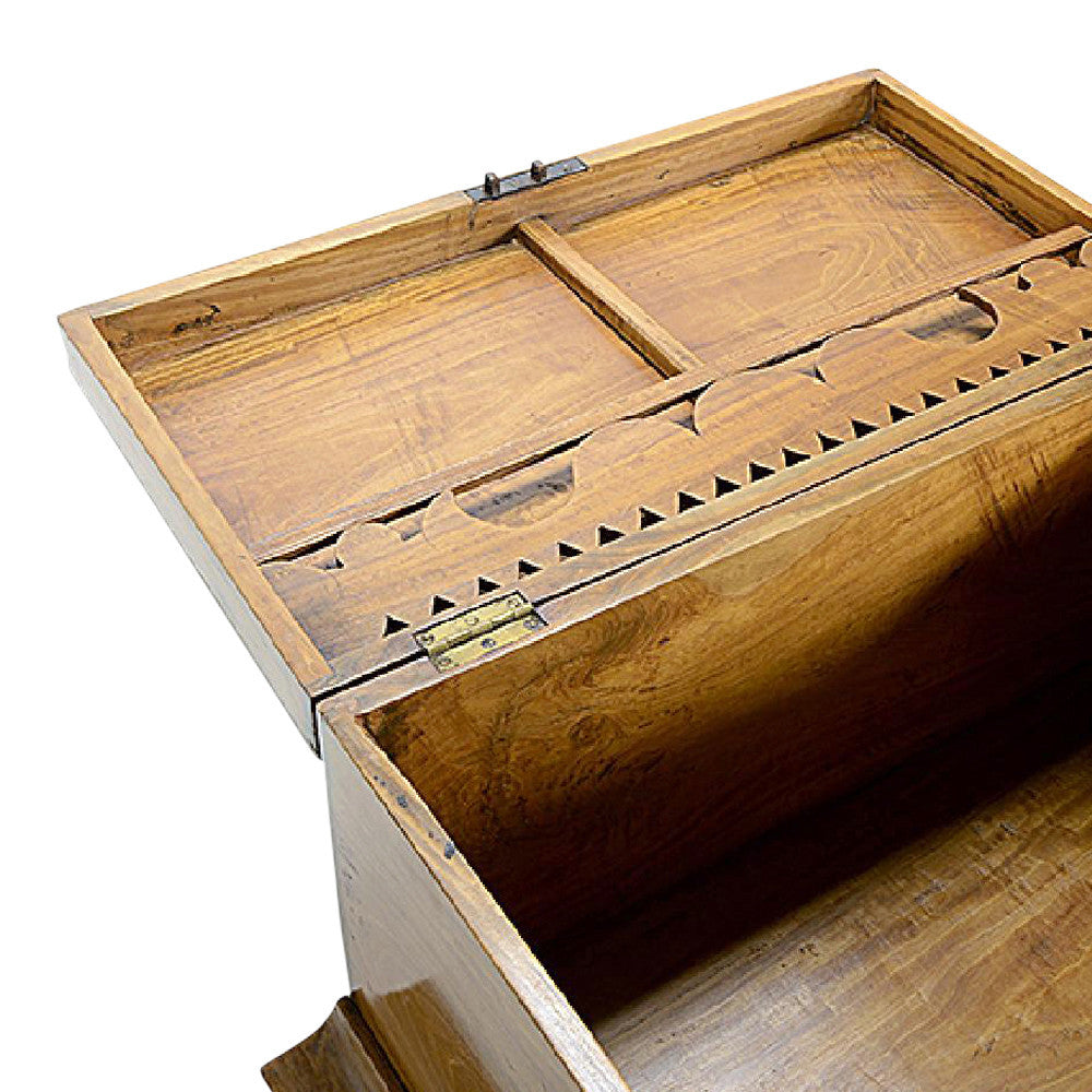 Antique Dutch Colonial Trunk On Stand