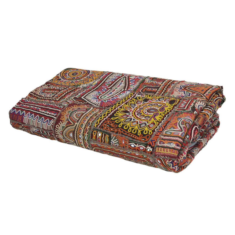 Antique Embroidered Bugachi Tapestry