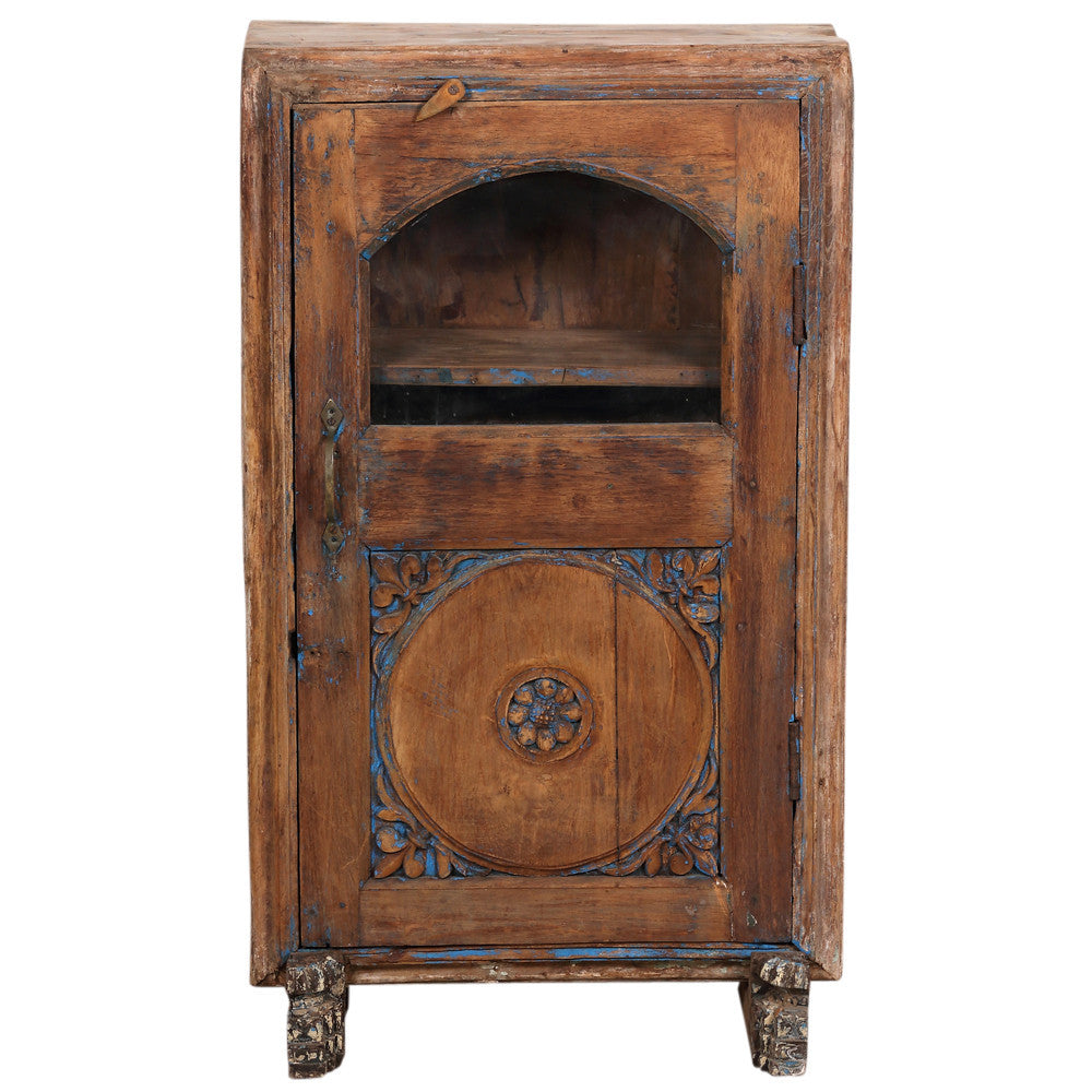 Antique Sunburst Carved Cabinet