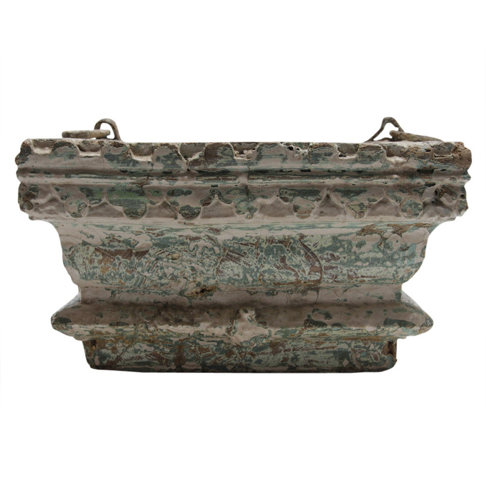 Antique Aqua Painted Corbel