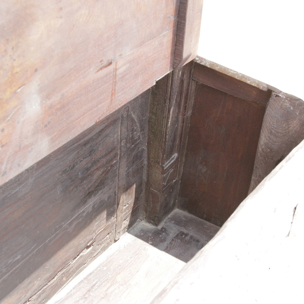 Architectural Whitewash Carved Vanity