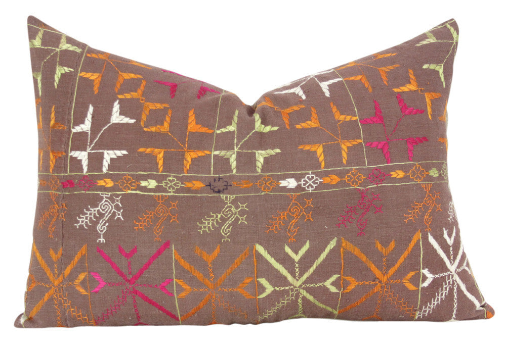 Yamuna Bagh Phulkari Lumbar Pillow