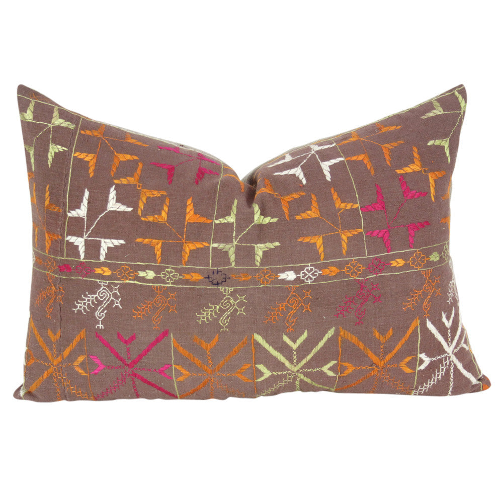 Yamuna Bagh Phulkari Lumbar Pillow