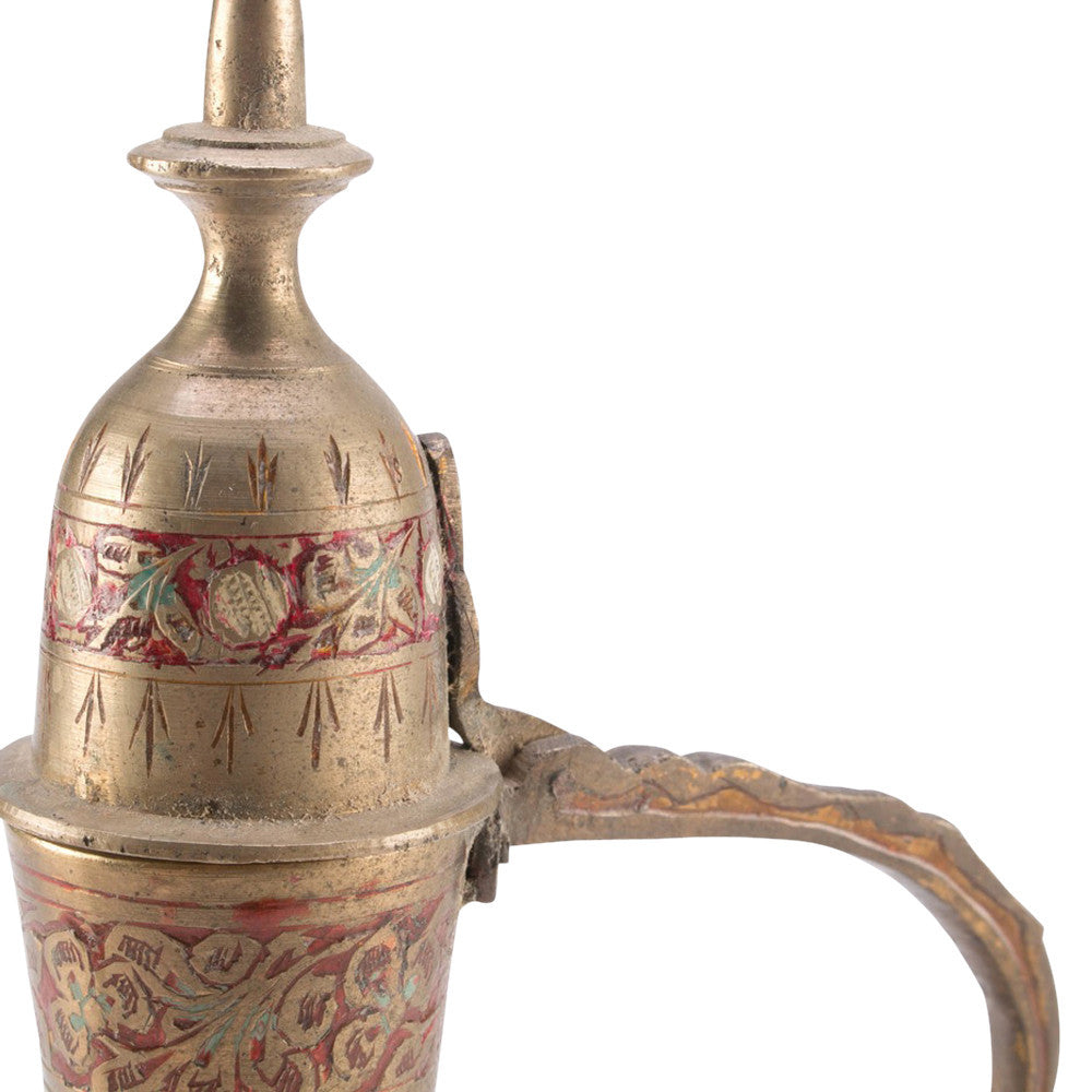 Painted Brass Tea Kettle
