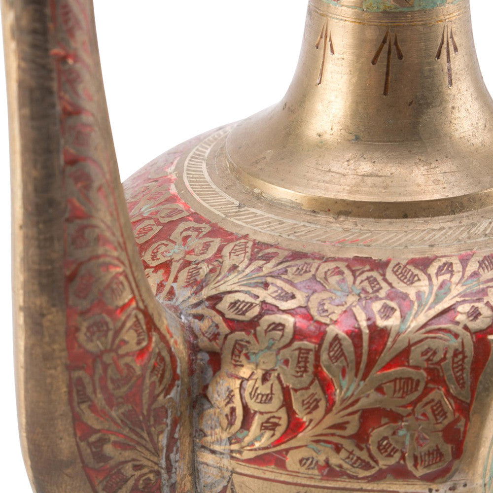 Painted Brass Tea Kettle