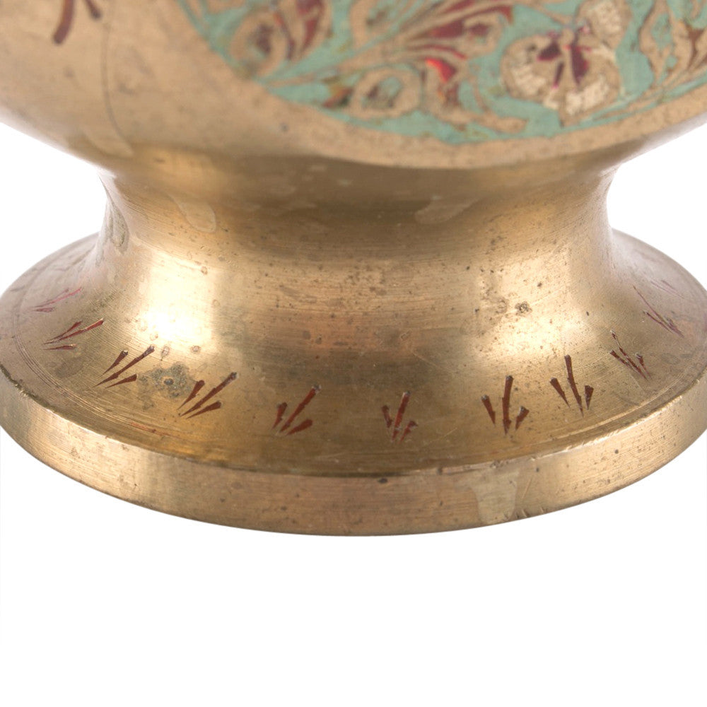 Painted Brass Tea Kettle
