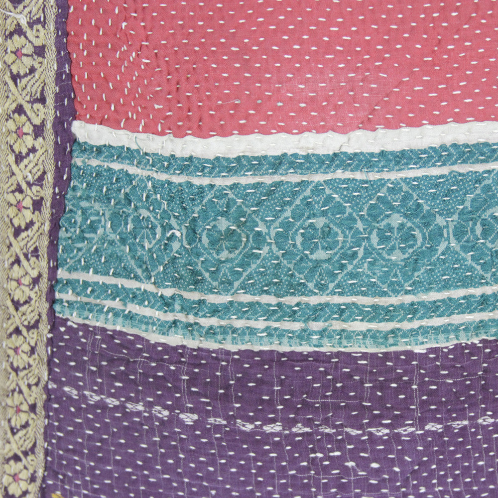 Baingani Bengal Kantha Pillow