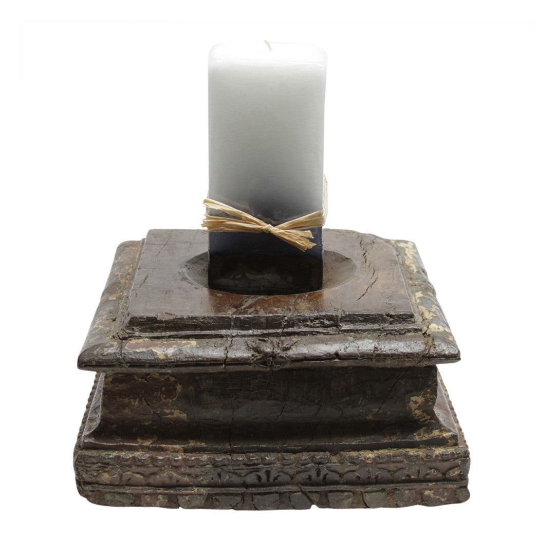 Carved Architectural Candle Holder