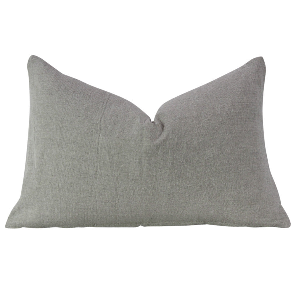 Blue Plaid Bengal Kantha Lumbar Pillow