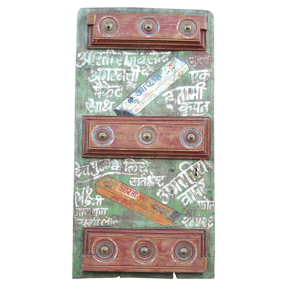Charming Folk Painted Door