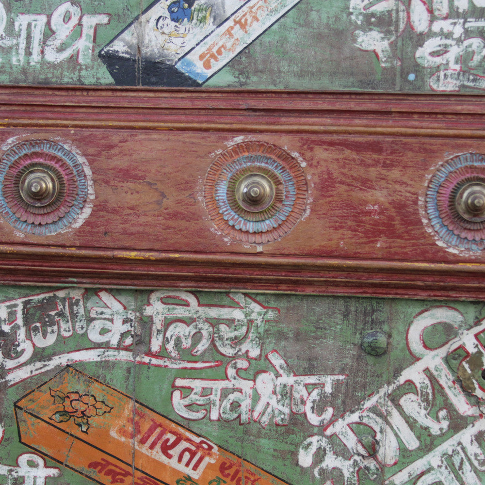 Charming Folk Painted Door