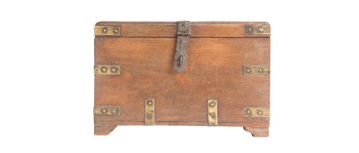 Colonial Brass Mounted Teak Chest