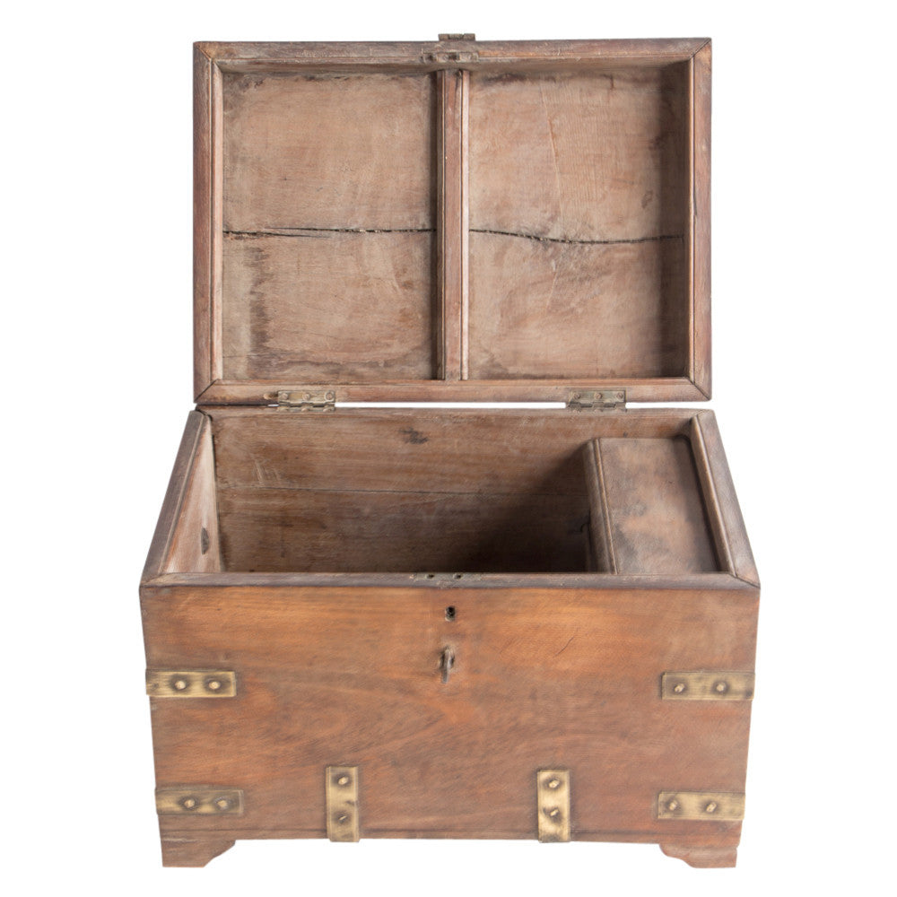 Colonial Brass Mounted Teak Chest