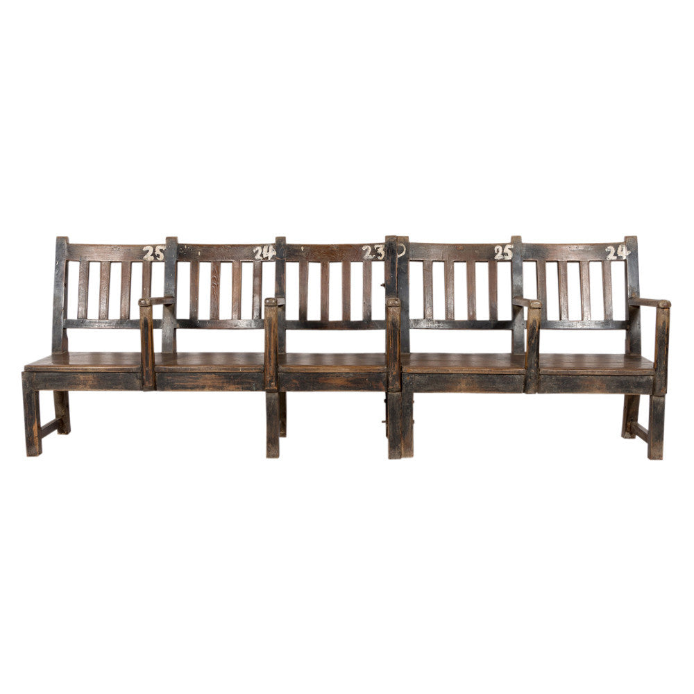Antique Colonial Outdoor Theater Bench