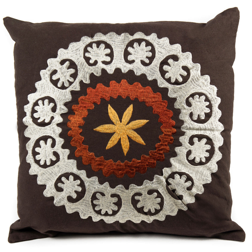 Mandala Canvas Suzani Pillow