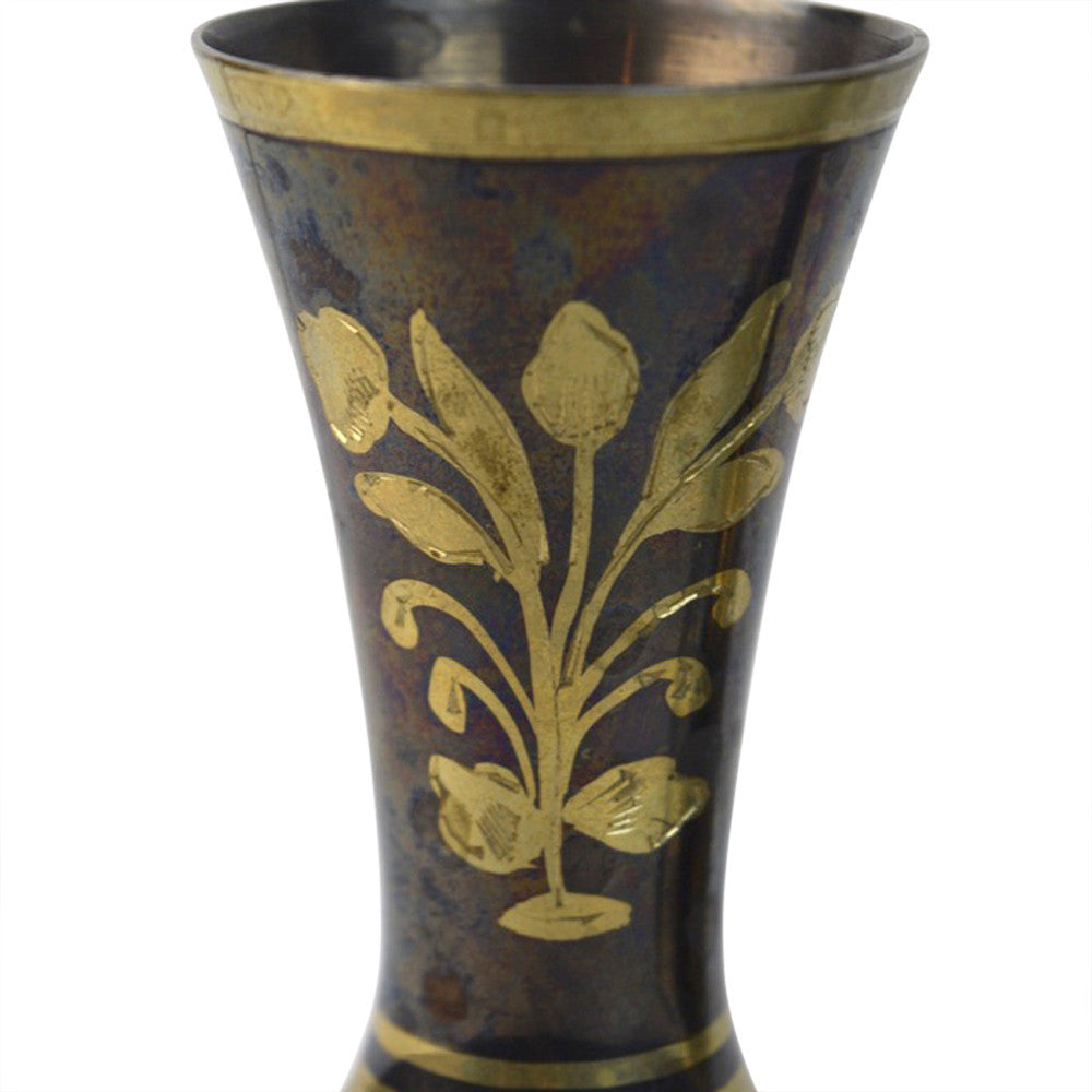 Pair Of Kashmiri Brass Vases