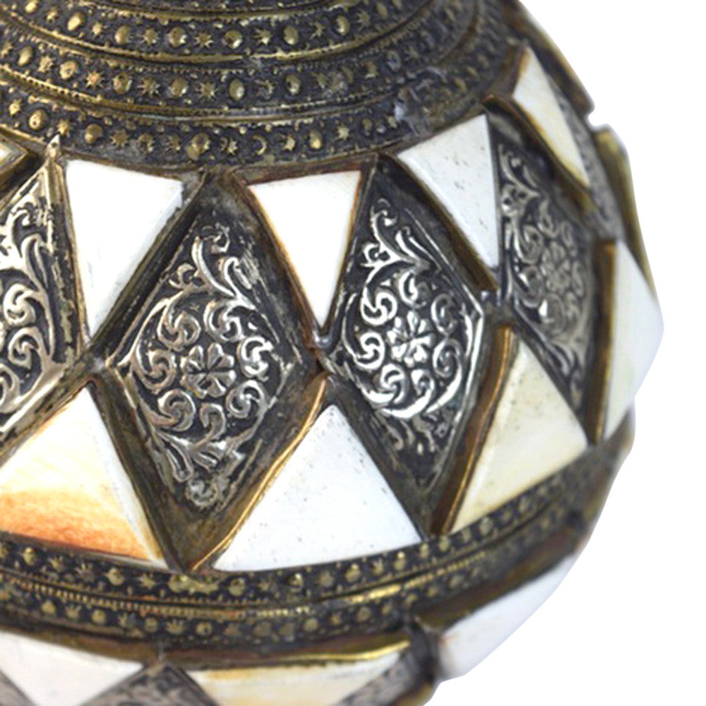 Moroccan Silver & Bone Jug