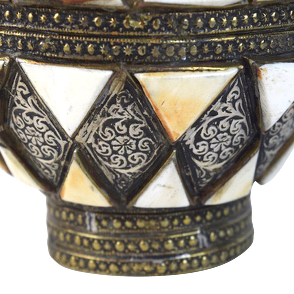 Moroccan Silver & Bone Jug