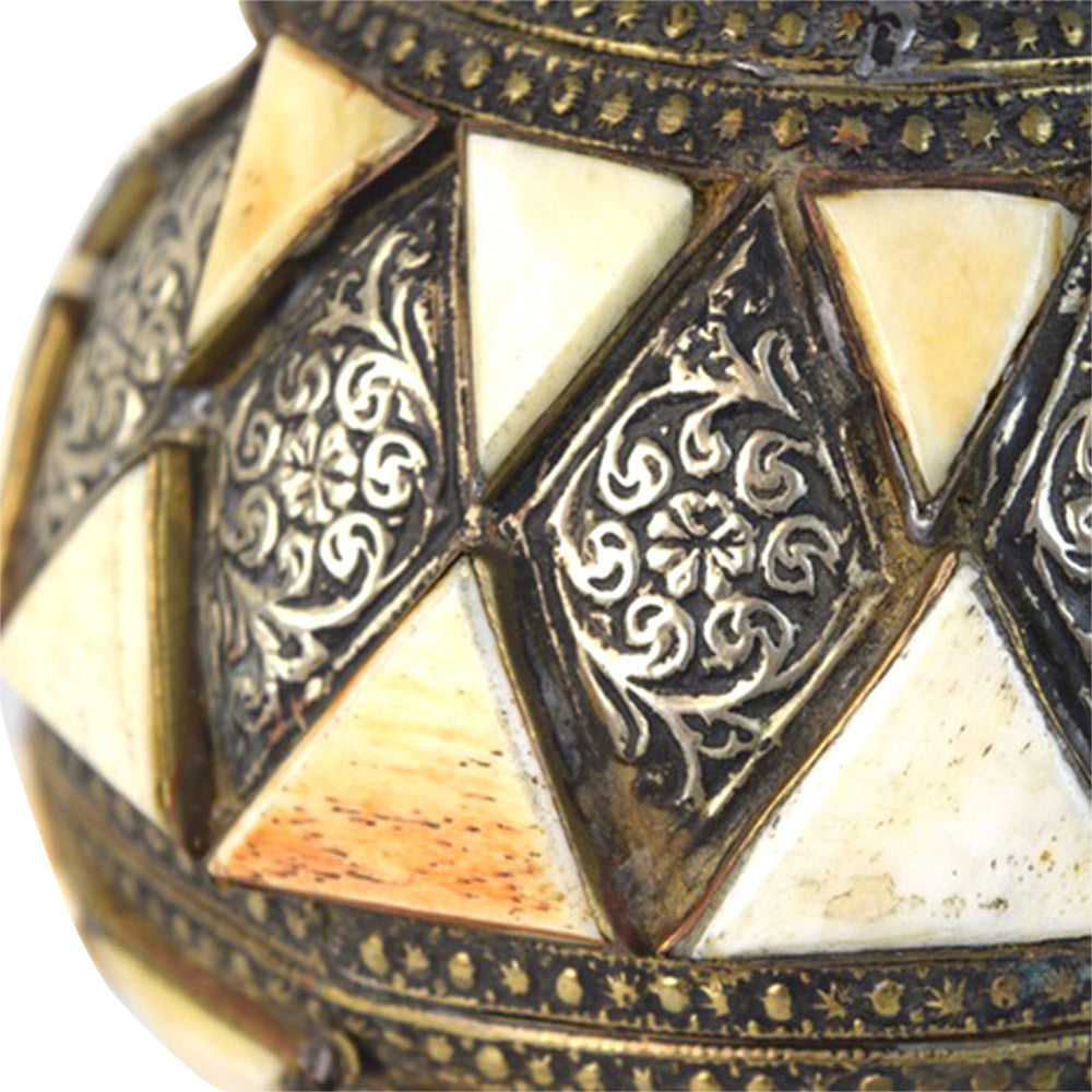 Moroccan Silver & Bone Jug