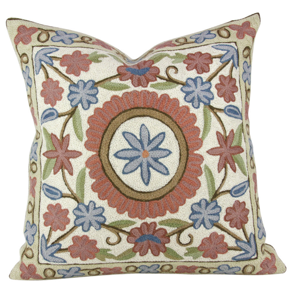 Daisy Gulmarg Aari Pillow