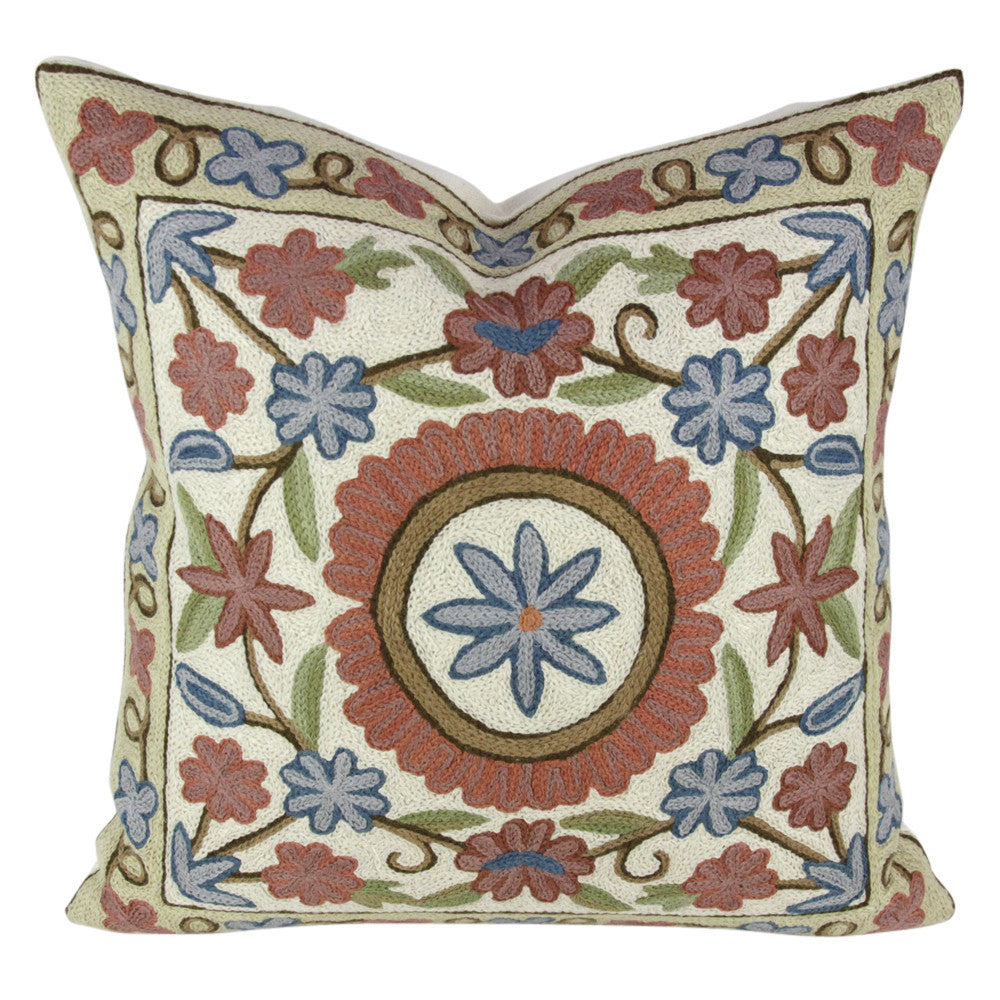 Daisy Gulmarg Aari Pillow