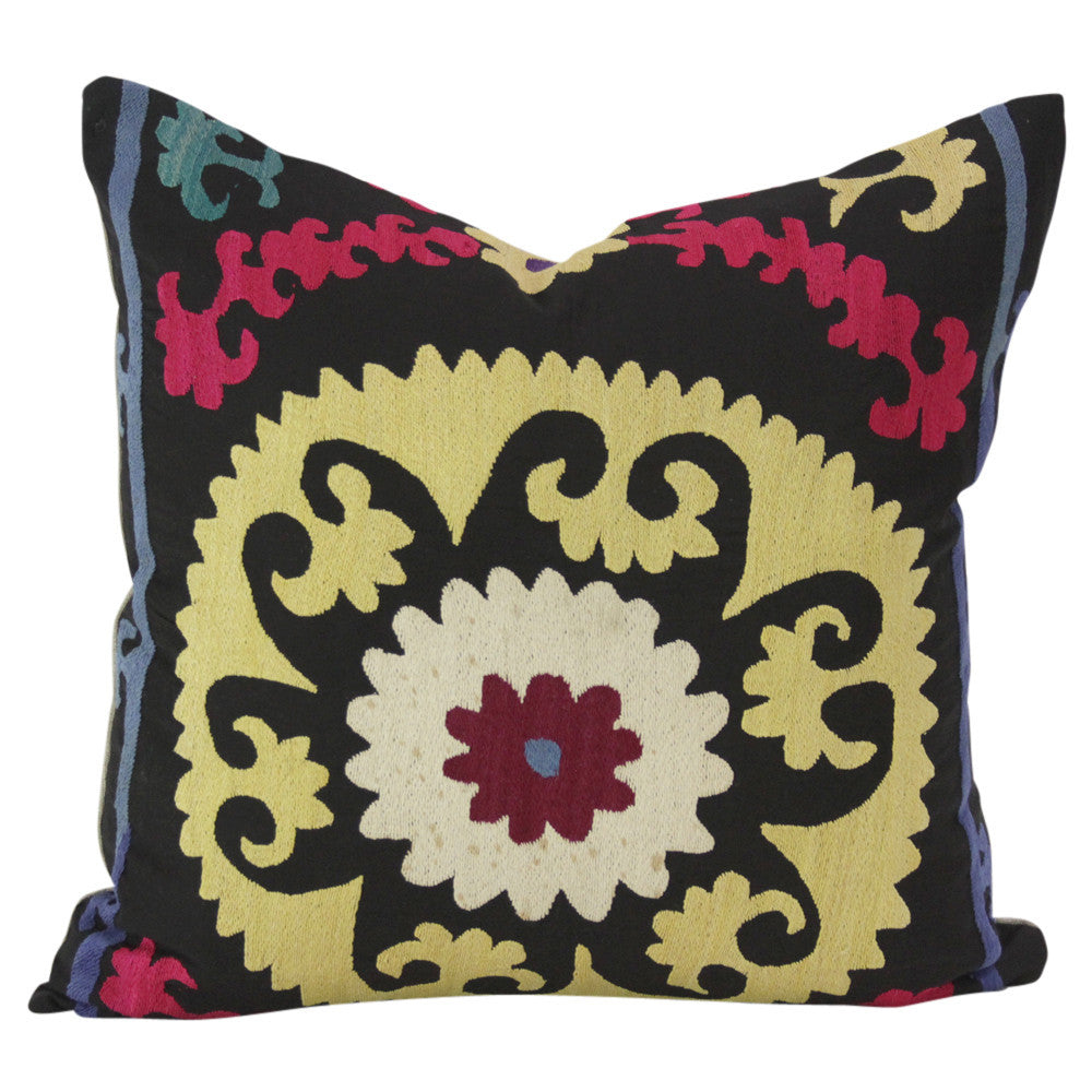 Daisy Suzani Square Pillow