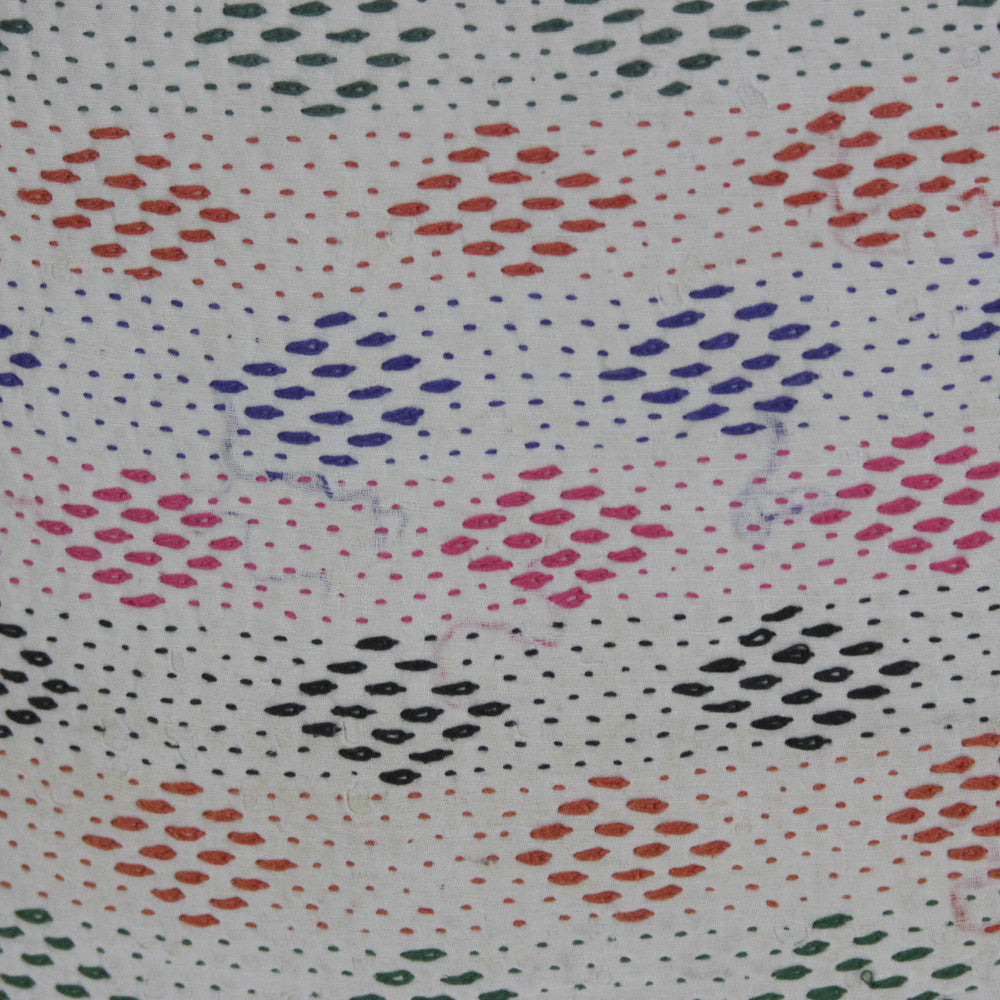 Diamond Bengal Kantha Pillow, Pair