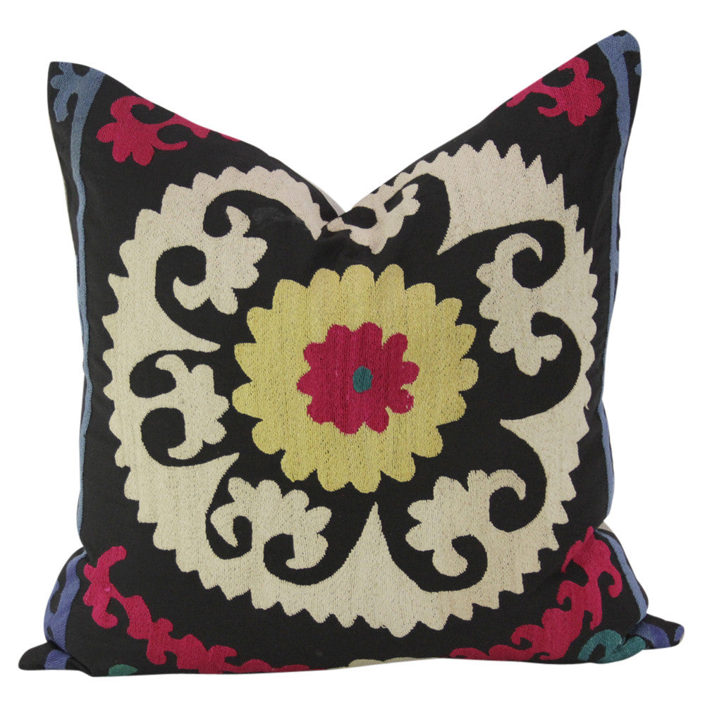 Ebony Suzani Square Pillow