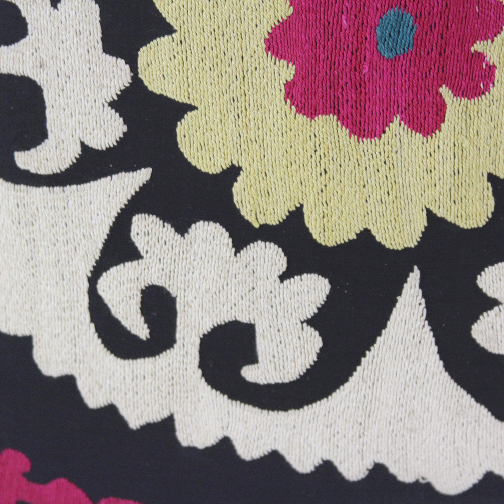 Ebony Suzani Square Pillow