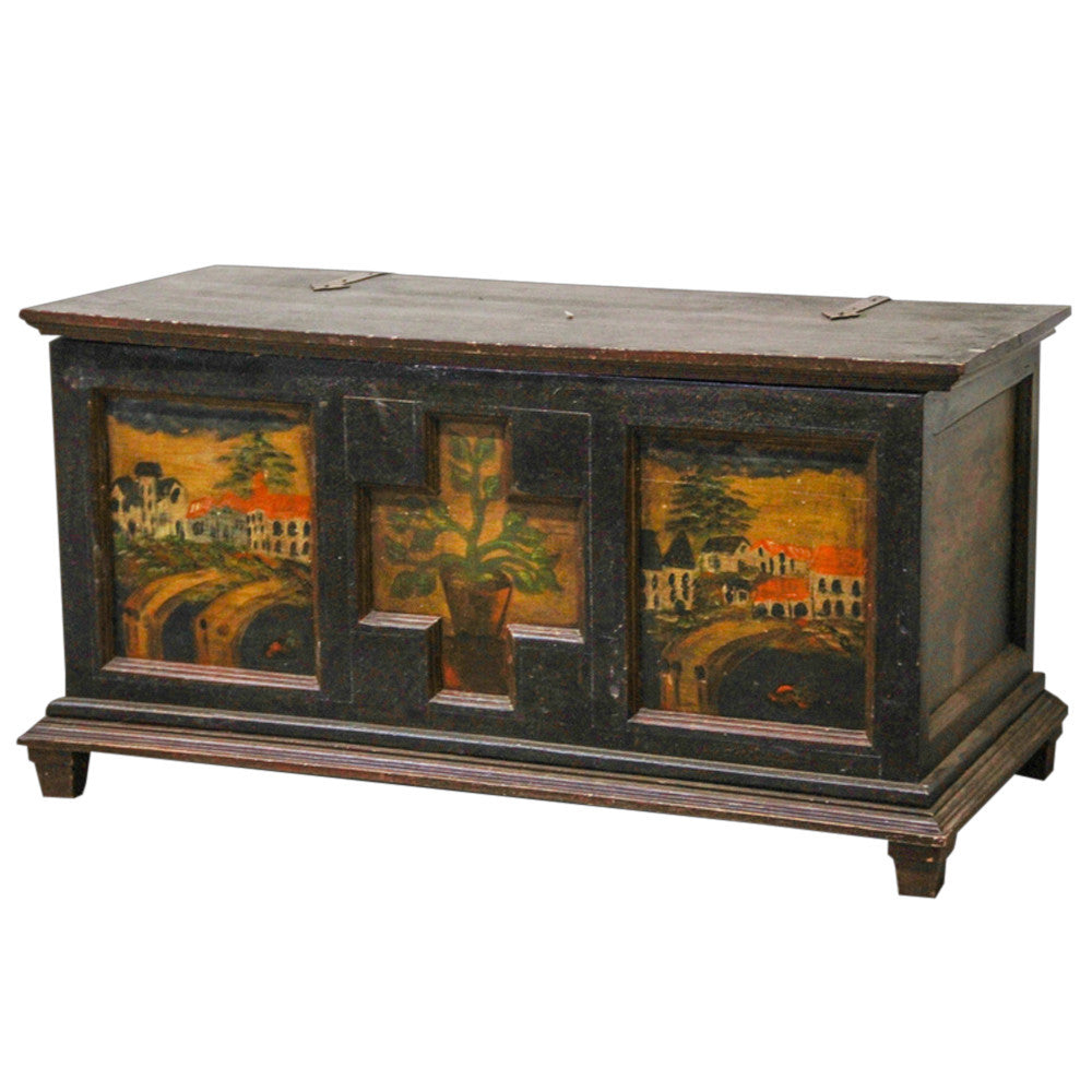 Dutch Colonial Painted Blanket Box