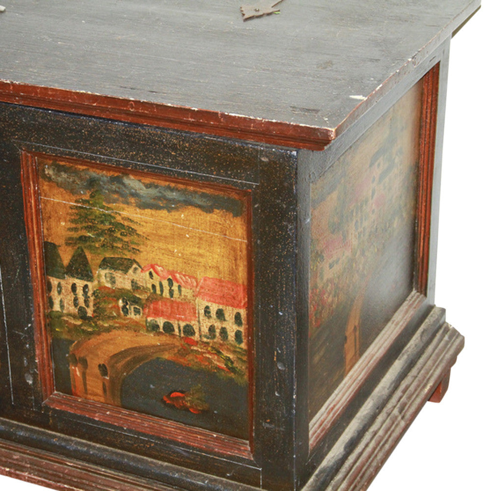 Dutch Colonial Painted Blanket Box