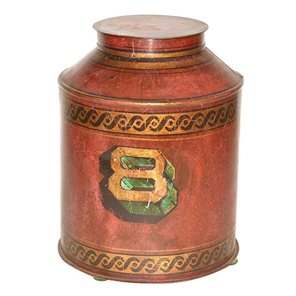 English Painted Tea Tin