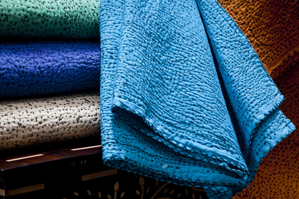 Royal Blue Filanan Gudari Bed Cover