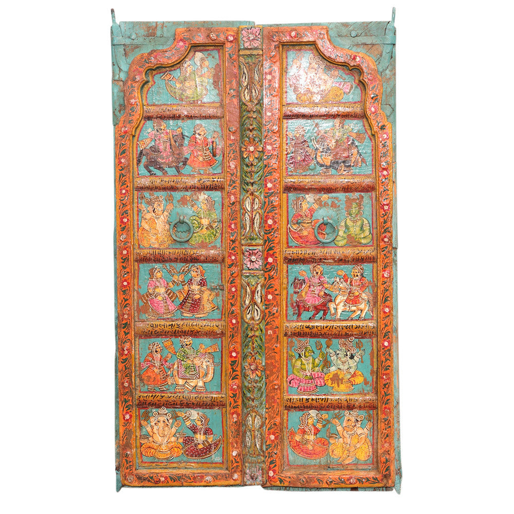 Folk Turquoise Mandawa Door