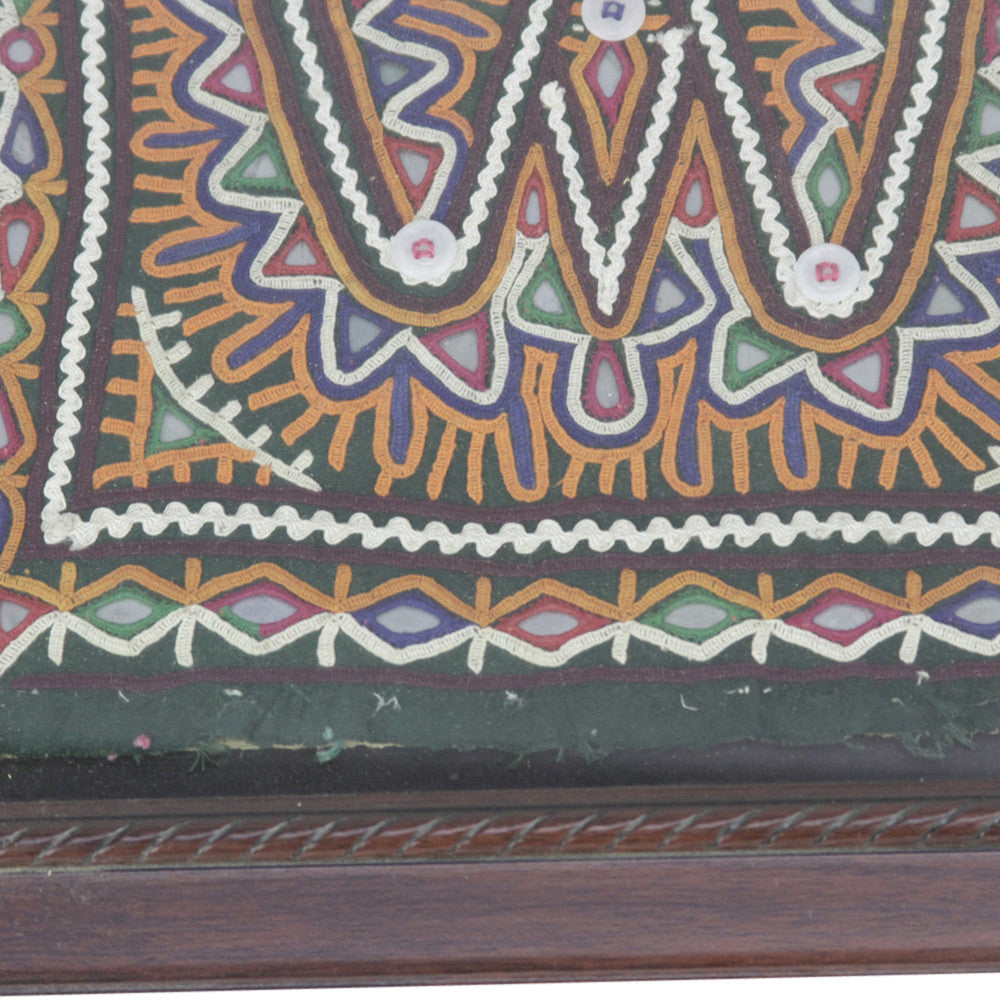 Framed Kutchi Button Tapestry
