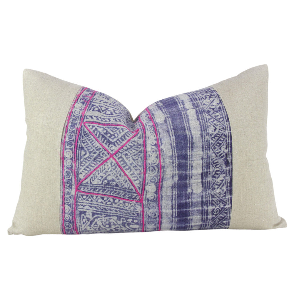 Indigo Lumbar Batik Linen IIII