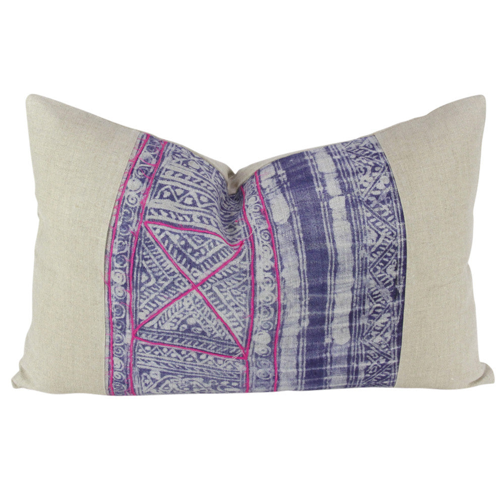 Indigo Lumbar Batik Linen IIII