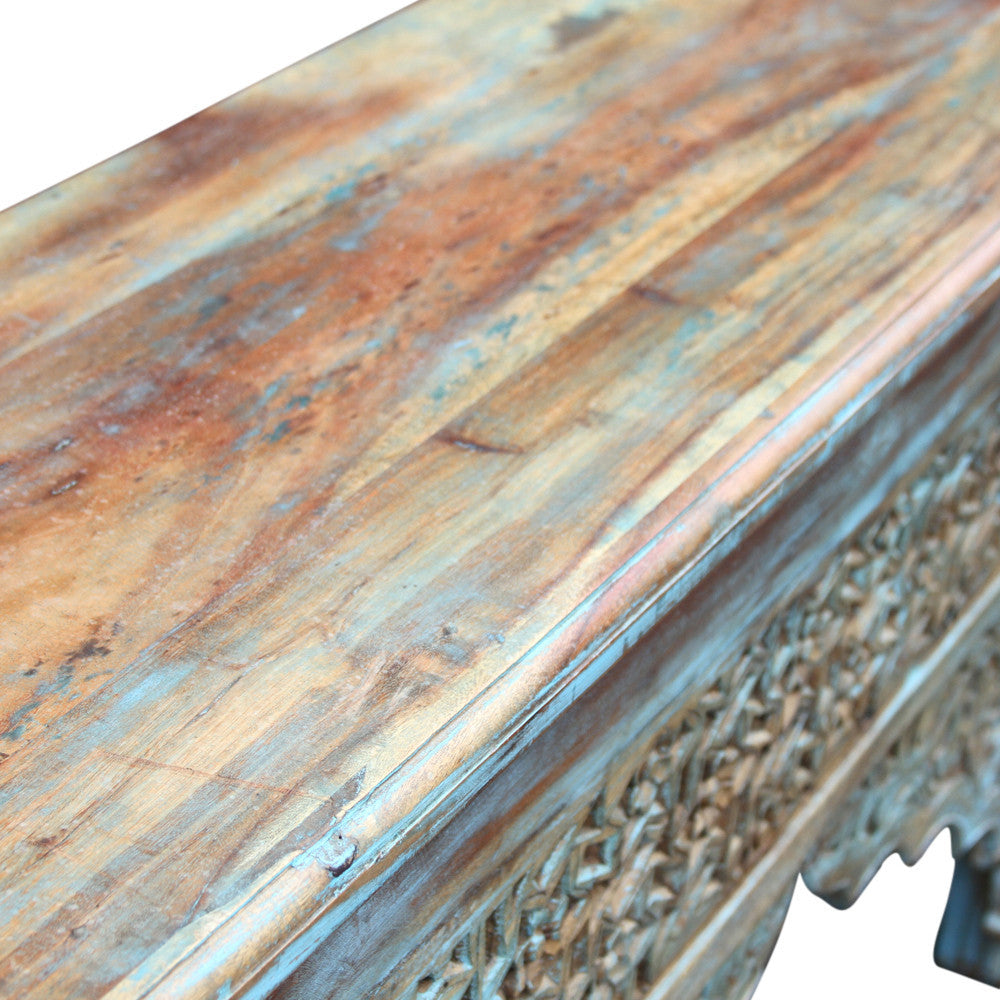 Moorish Azul Carved Front Console