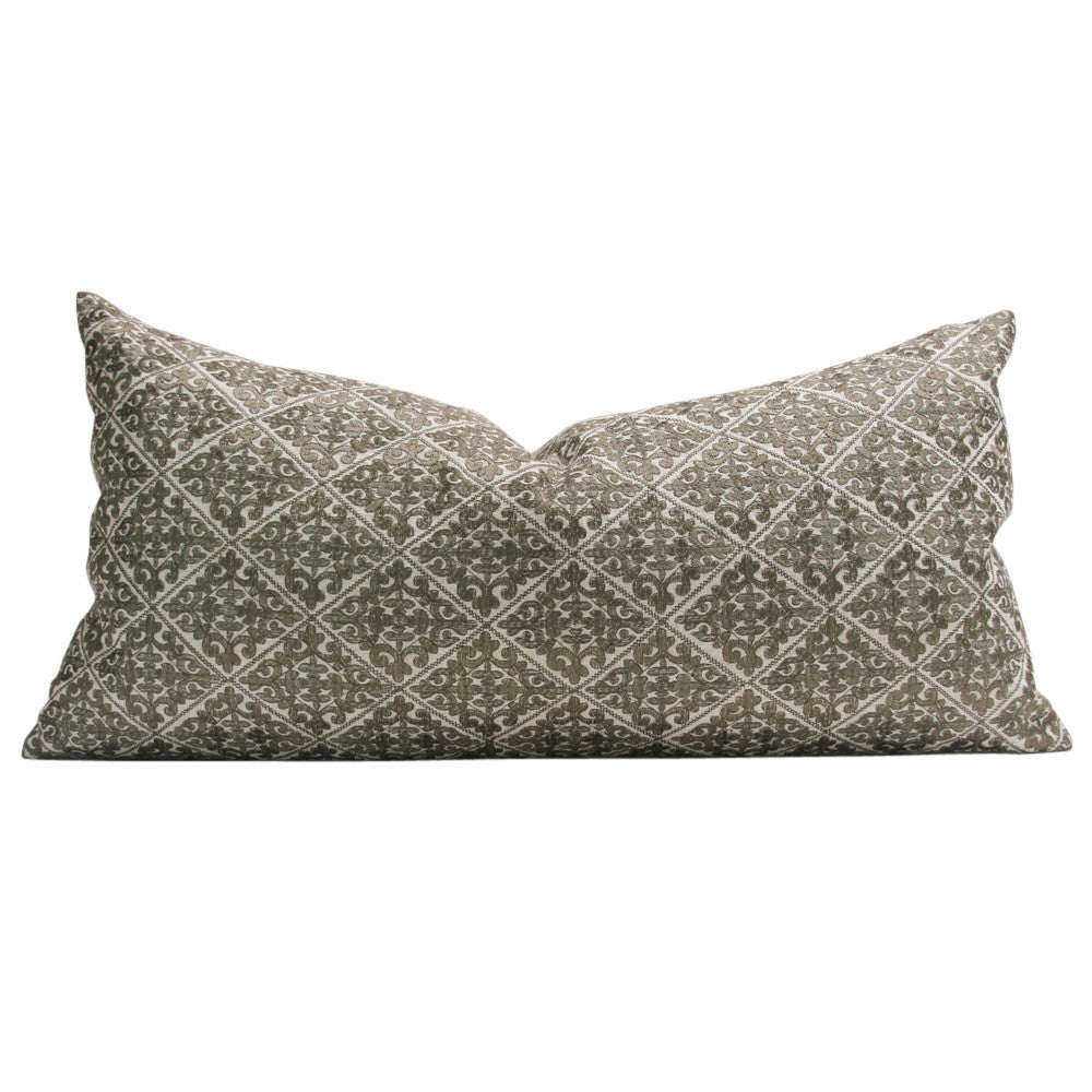 Swati Diamond Slate Green Brocade