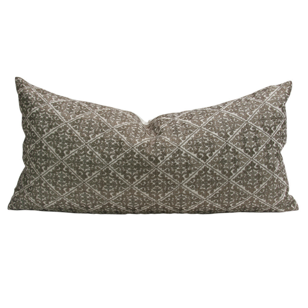 Swati Diamond Slate Green Brocade