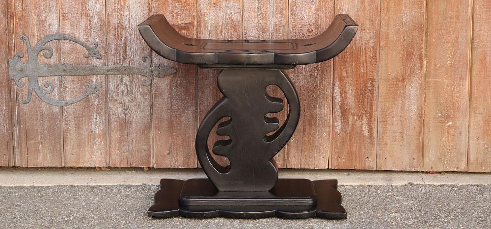 Ebony Ashanti African Side Table