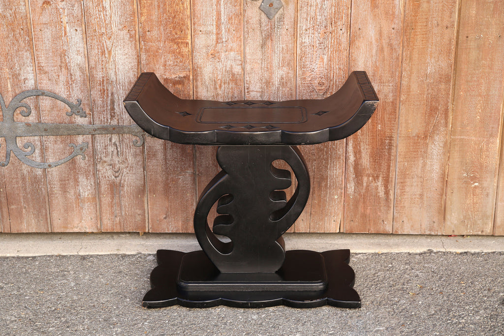 Ebony Ashanti African Side Table