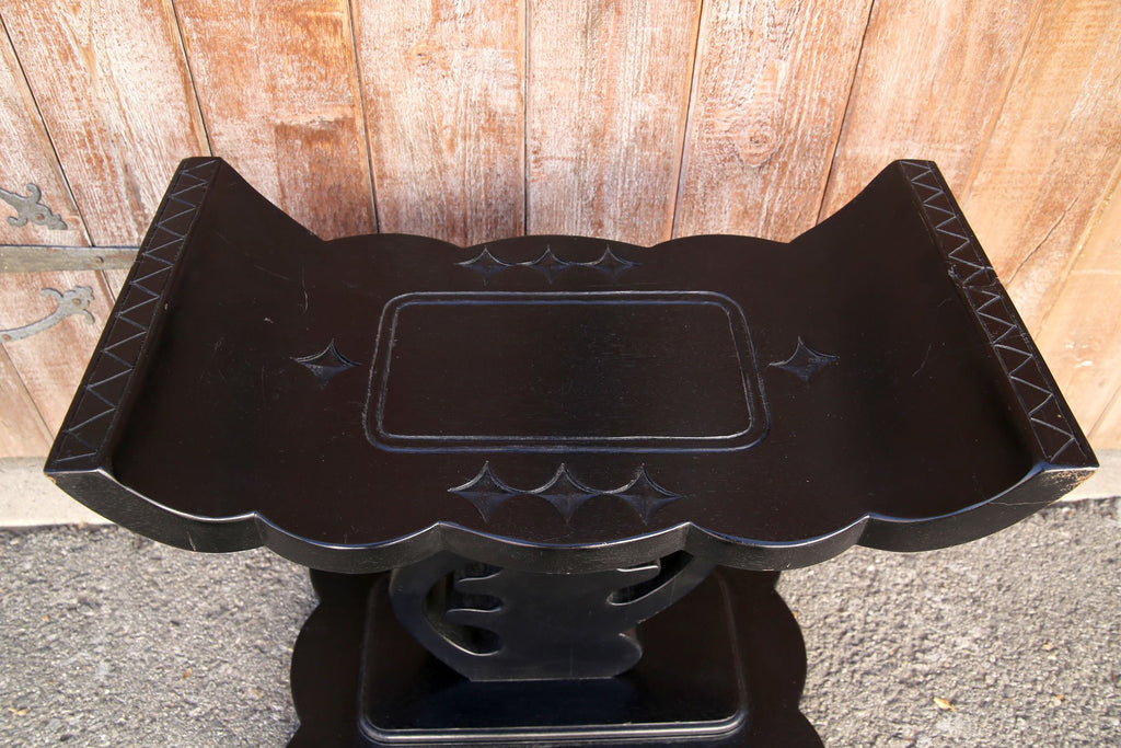 Ebony Ashanti African Side Table